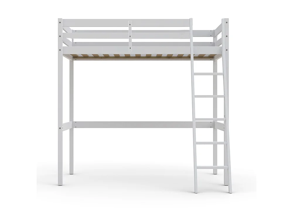 Lit mezzanine STUDIO 90x190 + 1 sommier / Blanc