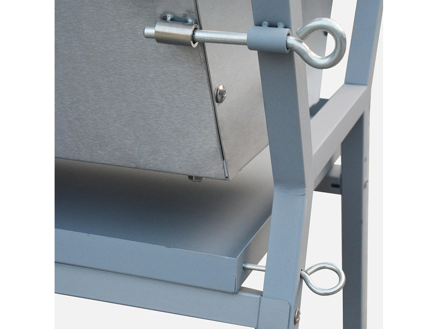 Girarrosto a carbonella con spiedo elettrico, grigio