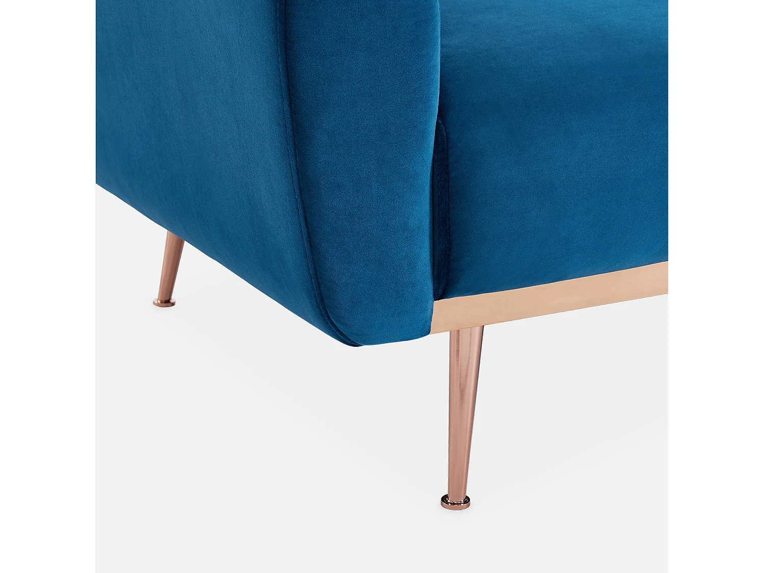 Sofá cama de terciopelo de 2 a 3 plazas azul