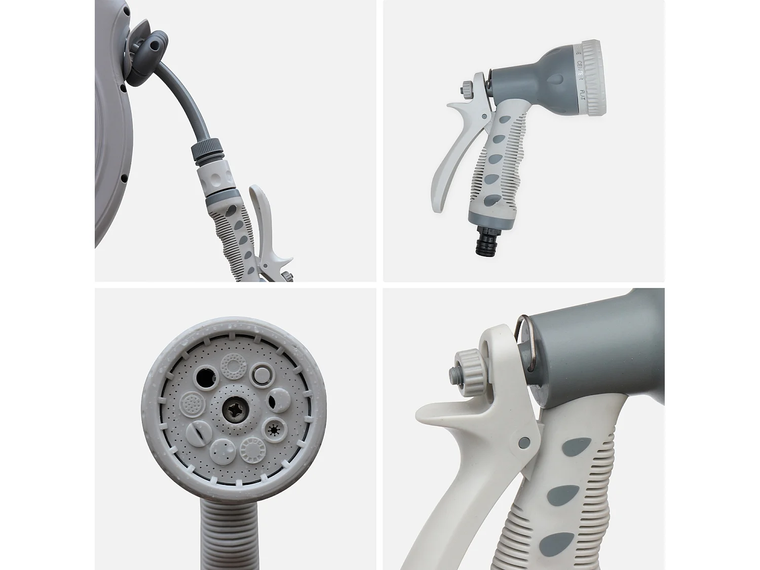 Avvolgitubo automatico a parete con tubo flessibile, 30m, grigio