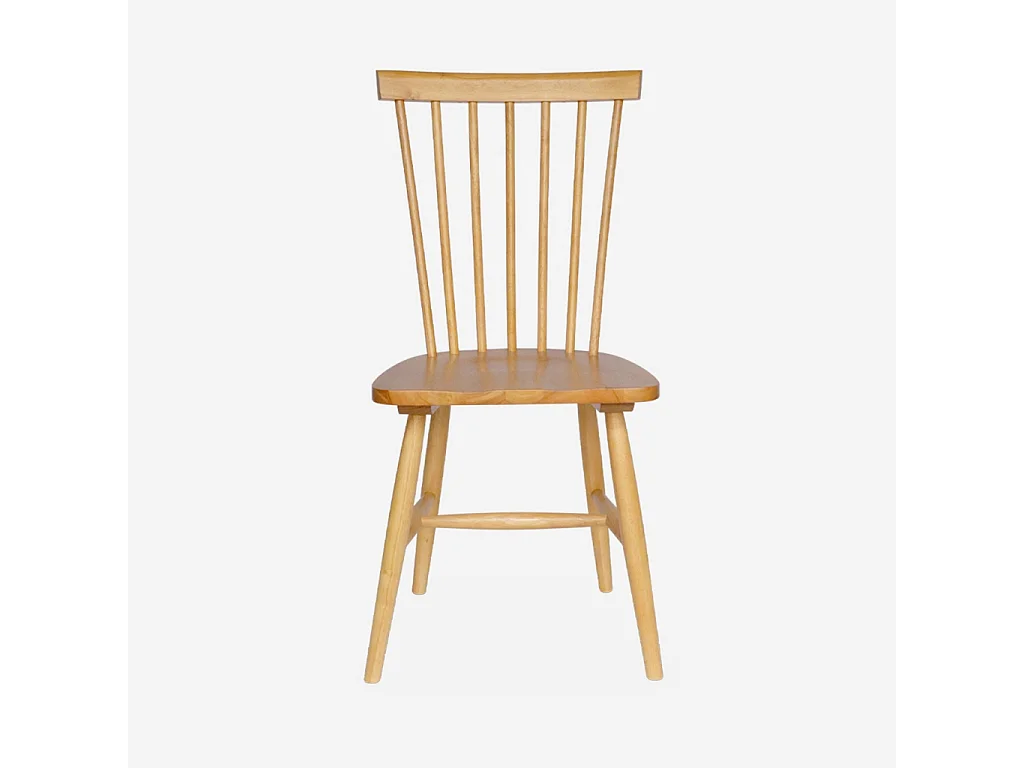 Set 2 sedie da pranzo in legno, impilabili stile vintage, marrone