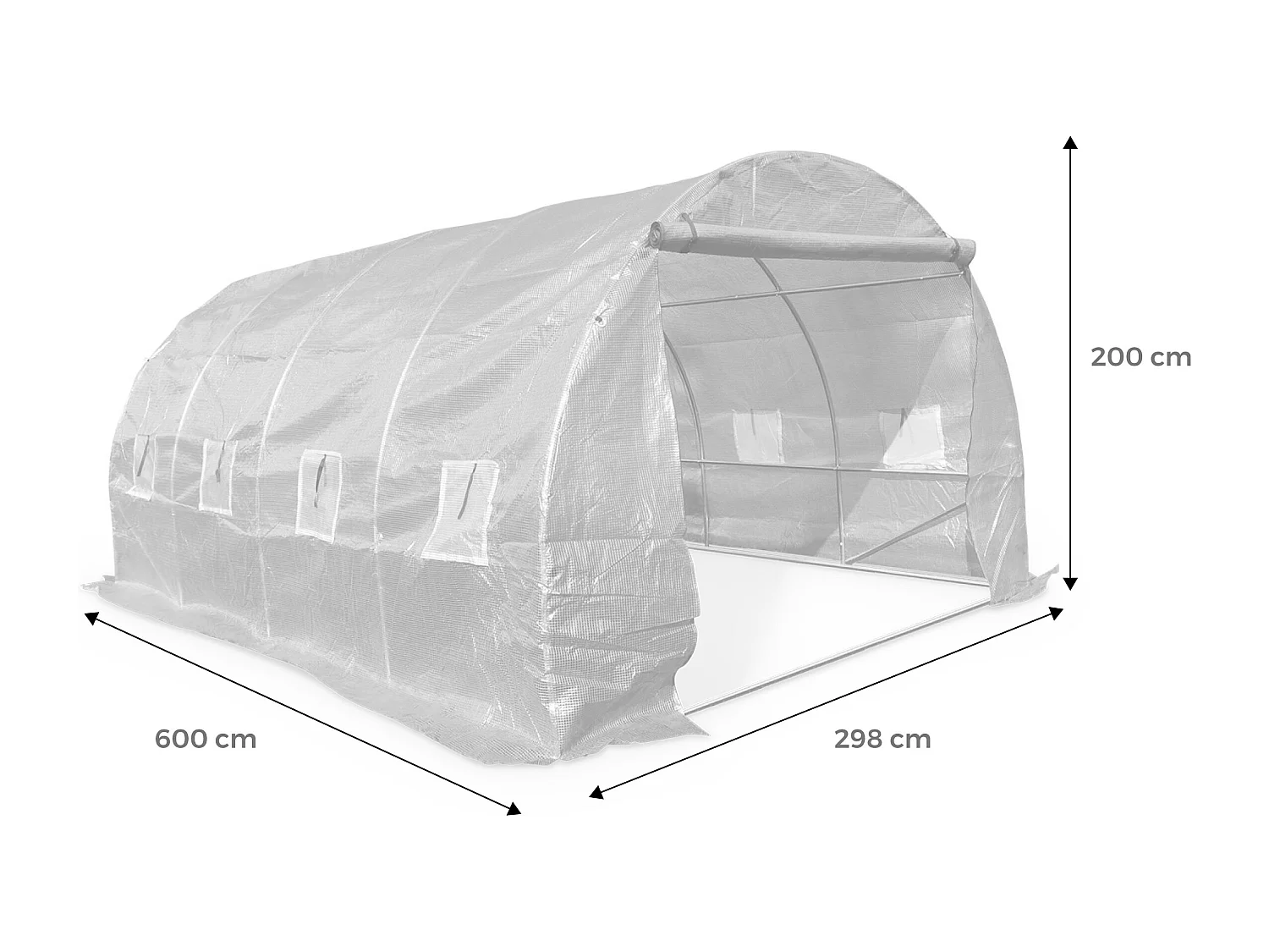 Serra da giardino in polietilene, verde