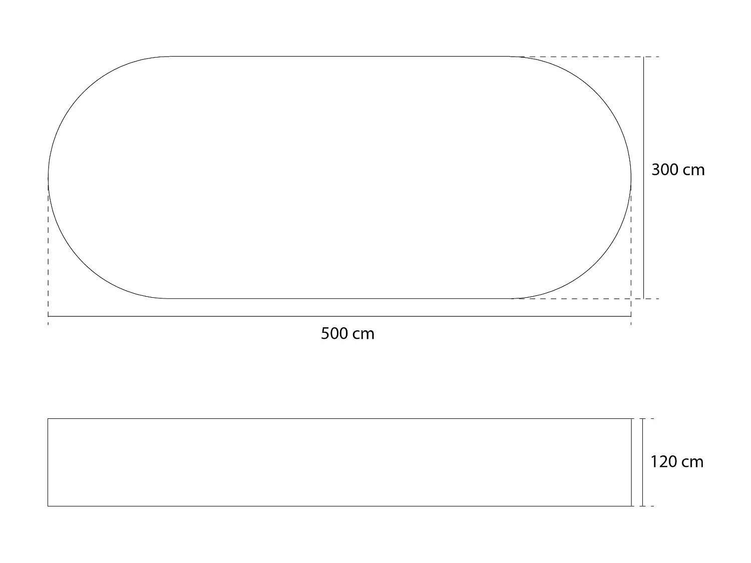 Liner Azul Gre 500x300x120 cm de 40/100 micras Fabricado en PVC para Piscinas Ovaladas | Sistema Colgante