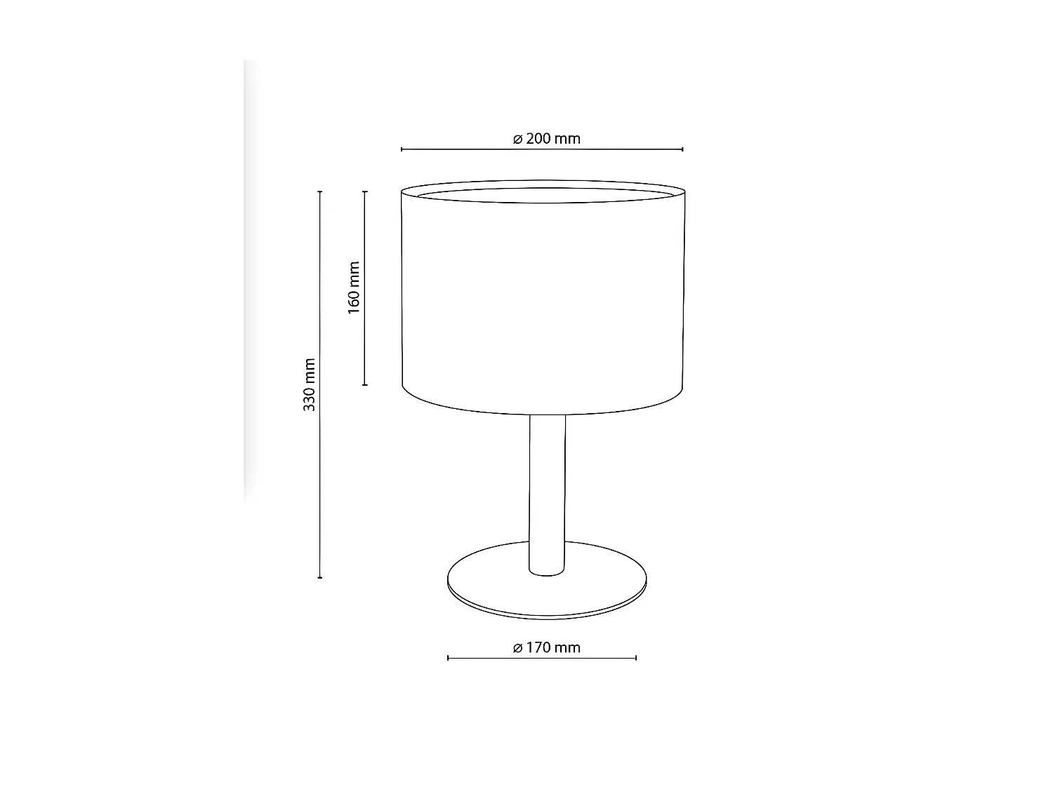 Lampe à poser en bois et tissu blanc – h33cm – modèle DEVA de TK LIGHTING