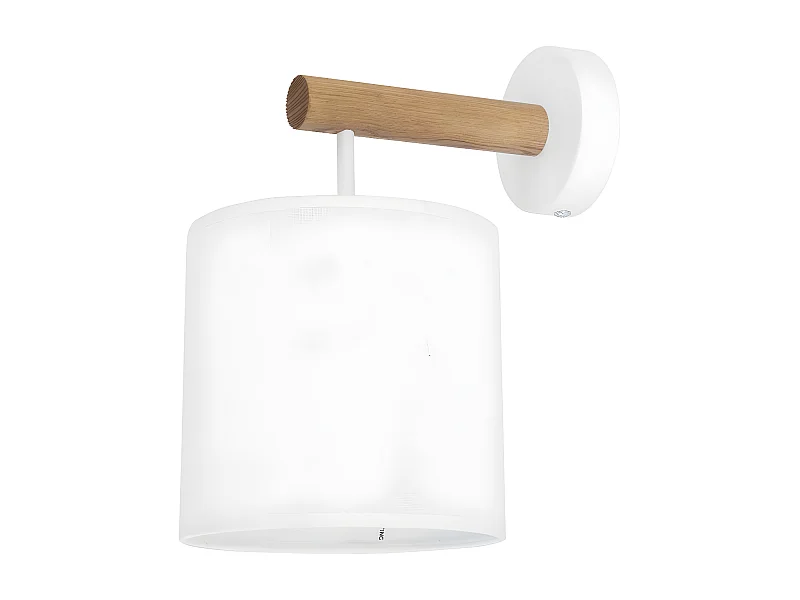 Applique murale en tissu blanc et bois - modèle DEVA de TK LIGHTING
