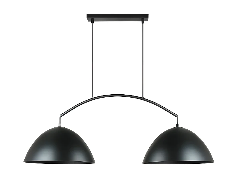 Suspension double en métal noir - L92cm x h130cm - 2xE27 - modèle FARO de TK LIGHTING