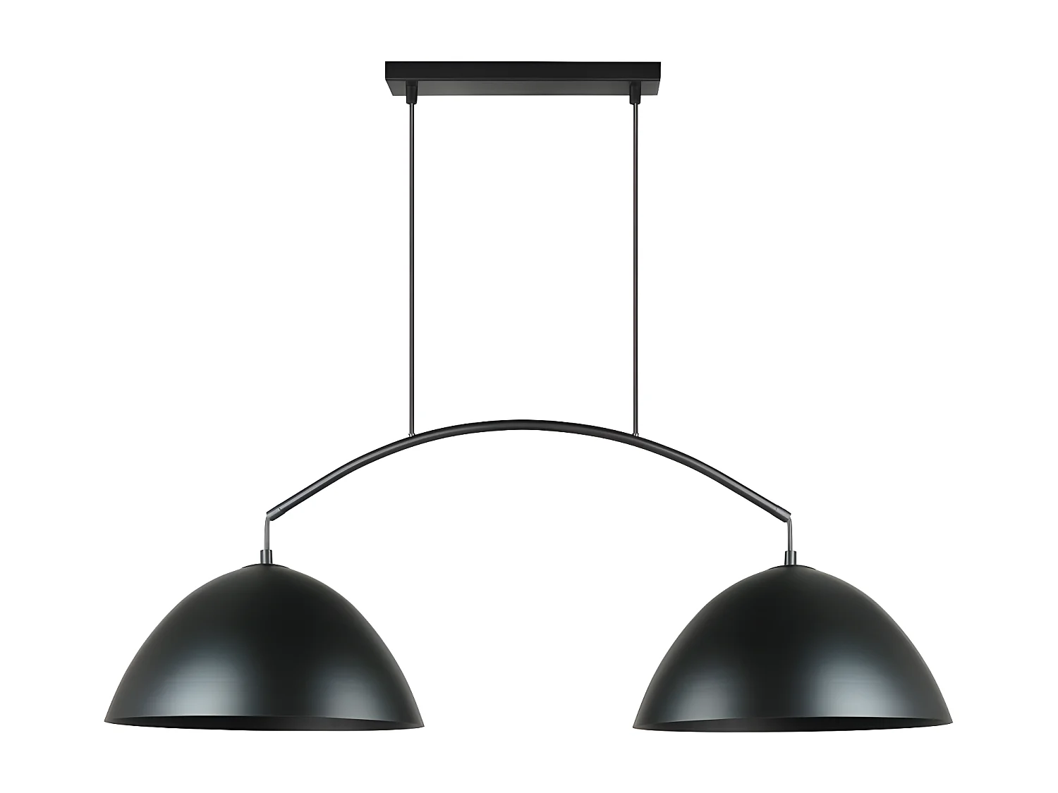 Suspension double en métal noir - L92cm x h130cm - 2xE27 - modèle FARO de TK LIGHTING