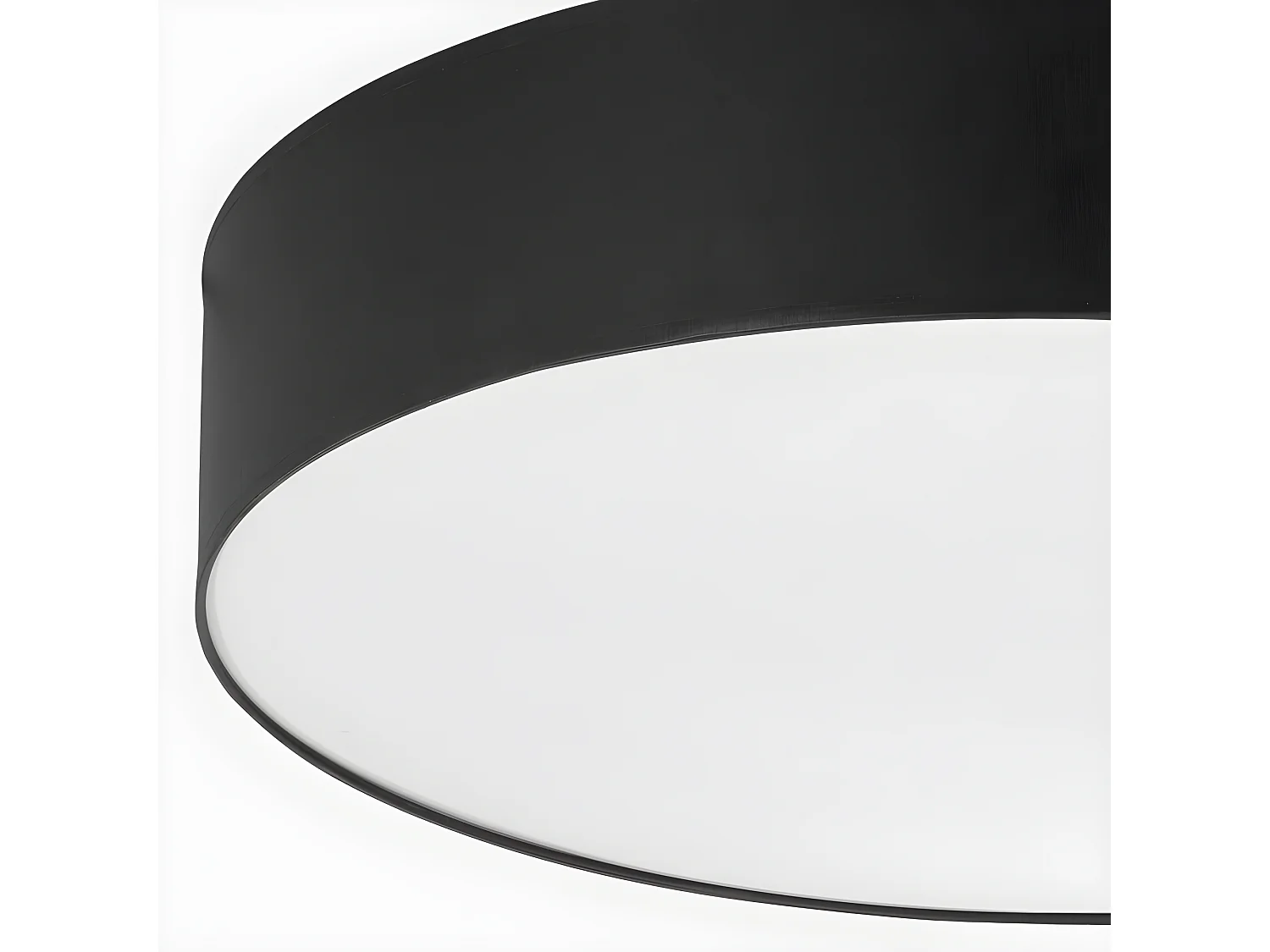 Plafonnier en tissu noir - diam 60cm x h15cm - 4x E27 - modèle RONDO de TK LIGHTING