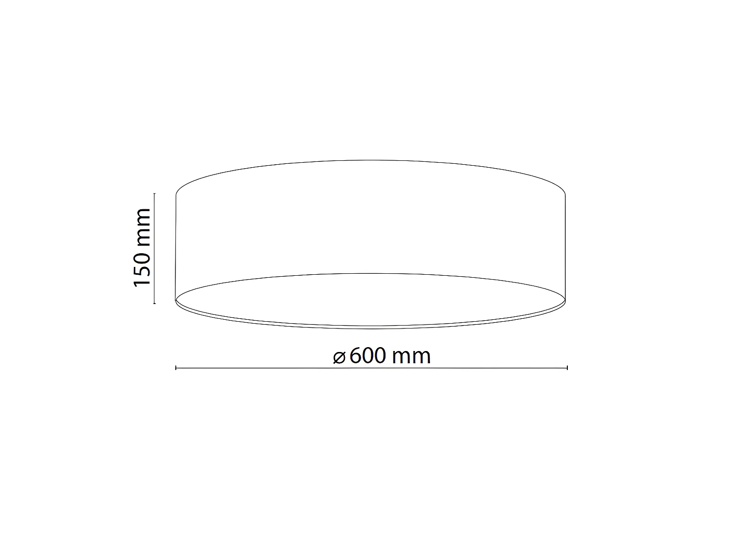 Plafonnier en tissu noir - diam 60cm x h15cm - 4x E27 - modèle RONDO de TK LIGHTING