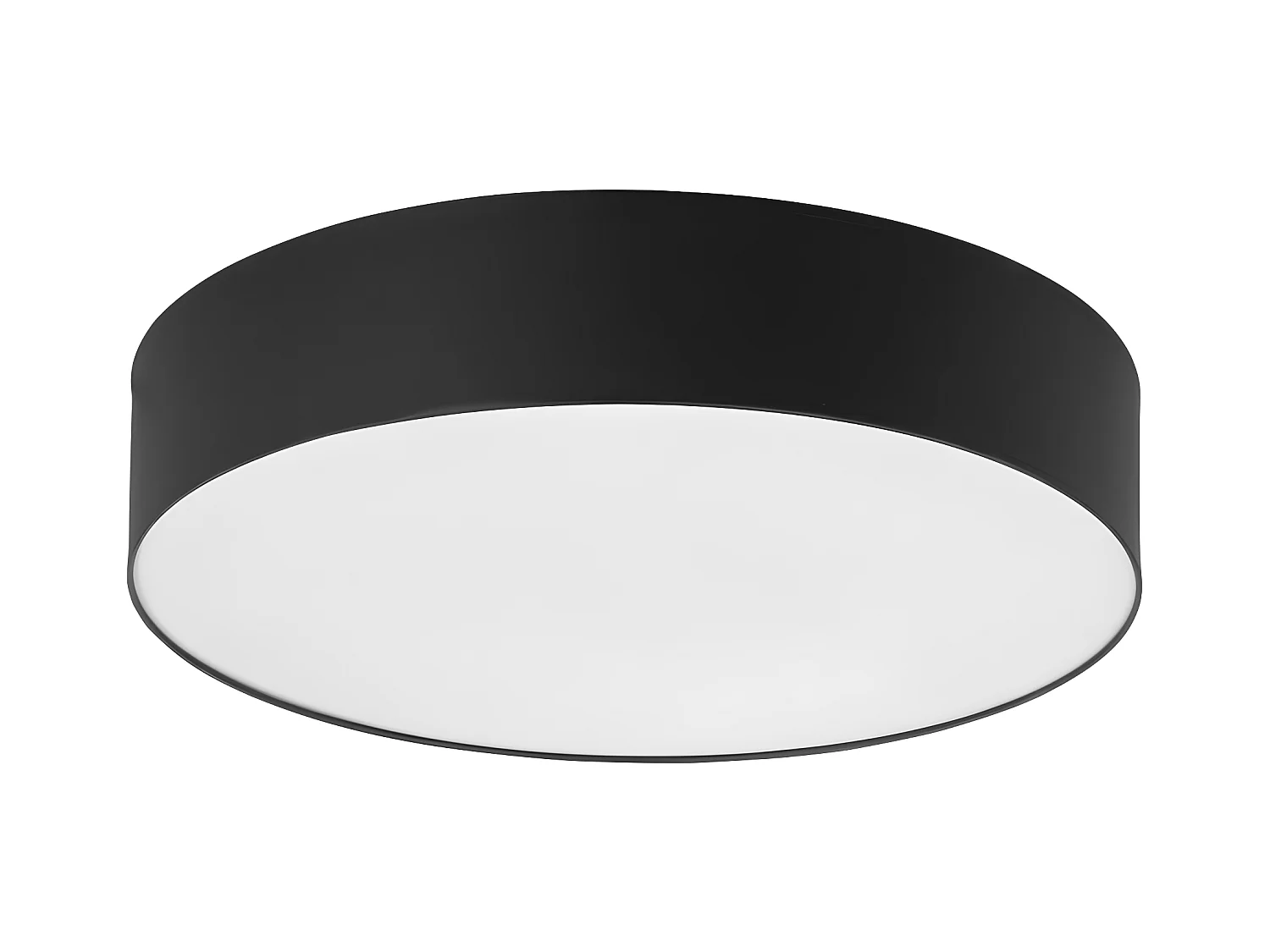 Plafonnier en tissu noir - diam 60cm x h15cm - 4x E27 - modèle RONDO de TK LIGHTING