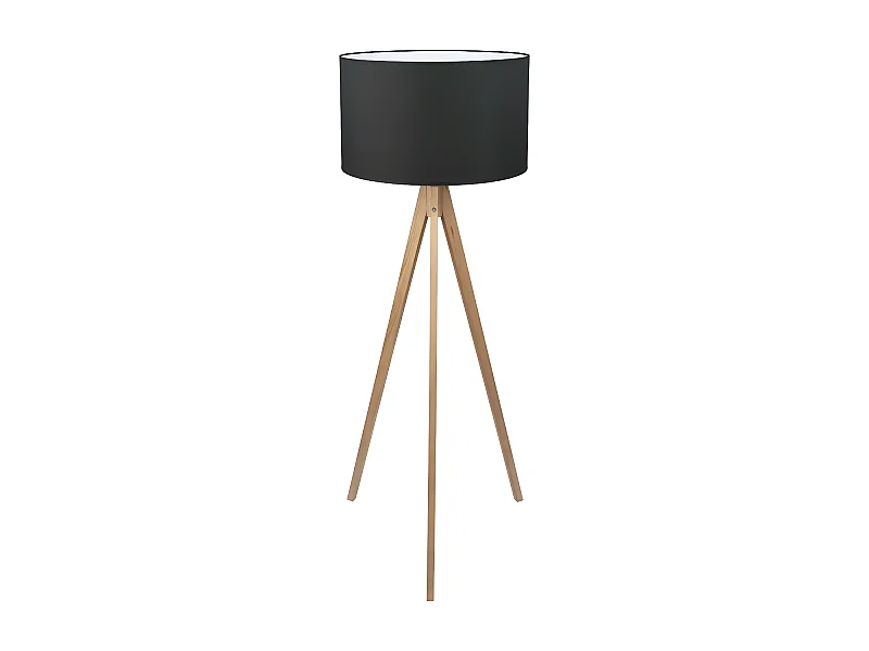 Lampadaire trépied bois - Noir - h145cm - 1xE27 -modèle TREVISO de TK LGIHTING