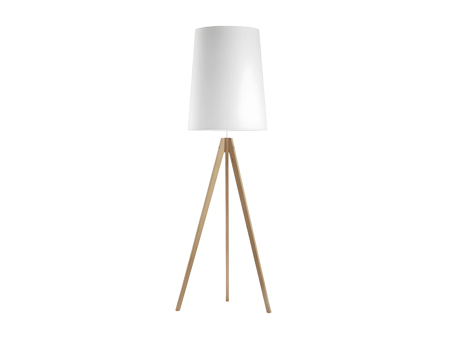 Lampadaire XL blanc en bois - H177cm - 1xE27 - modèle WALZ de TK LIGHTING