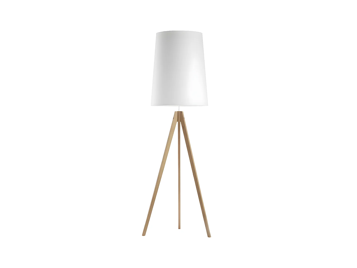 Lampadaire XL blanc en bois - H177cm - 1xE27 - modèle WALZ de TK LIGHTING