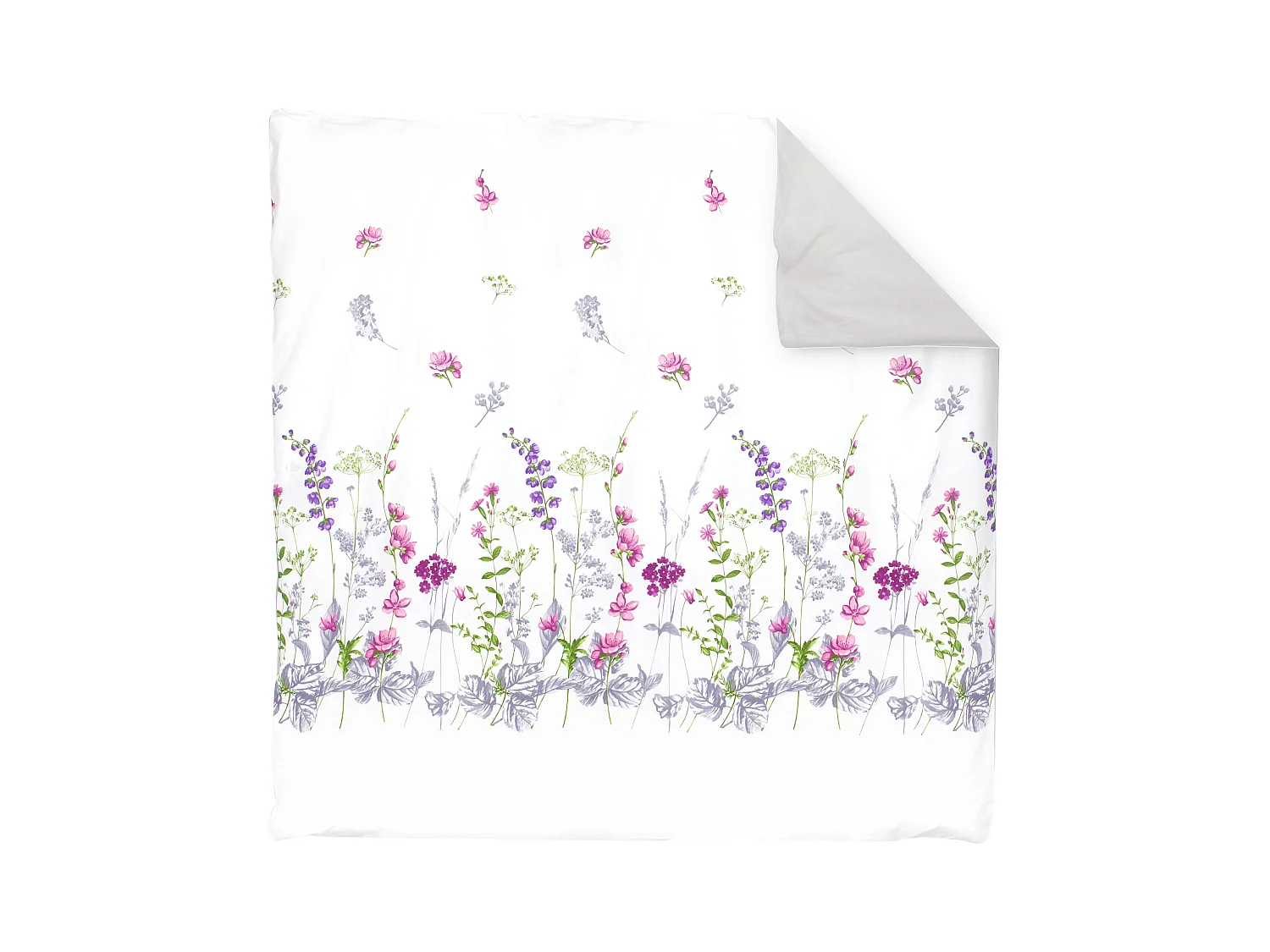 Parure de lit 200x200 cm 50x70 cm en coton PRETTY blanc