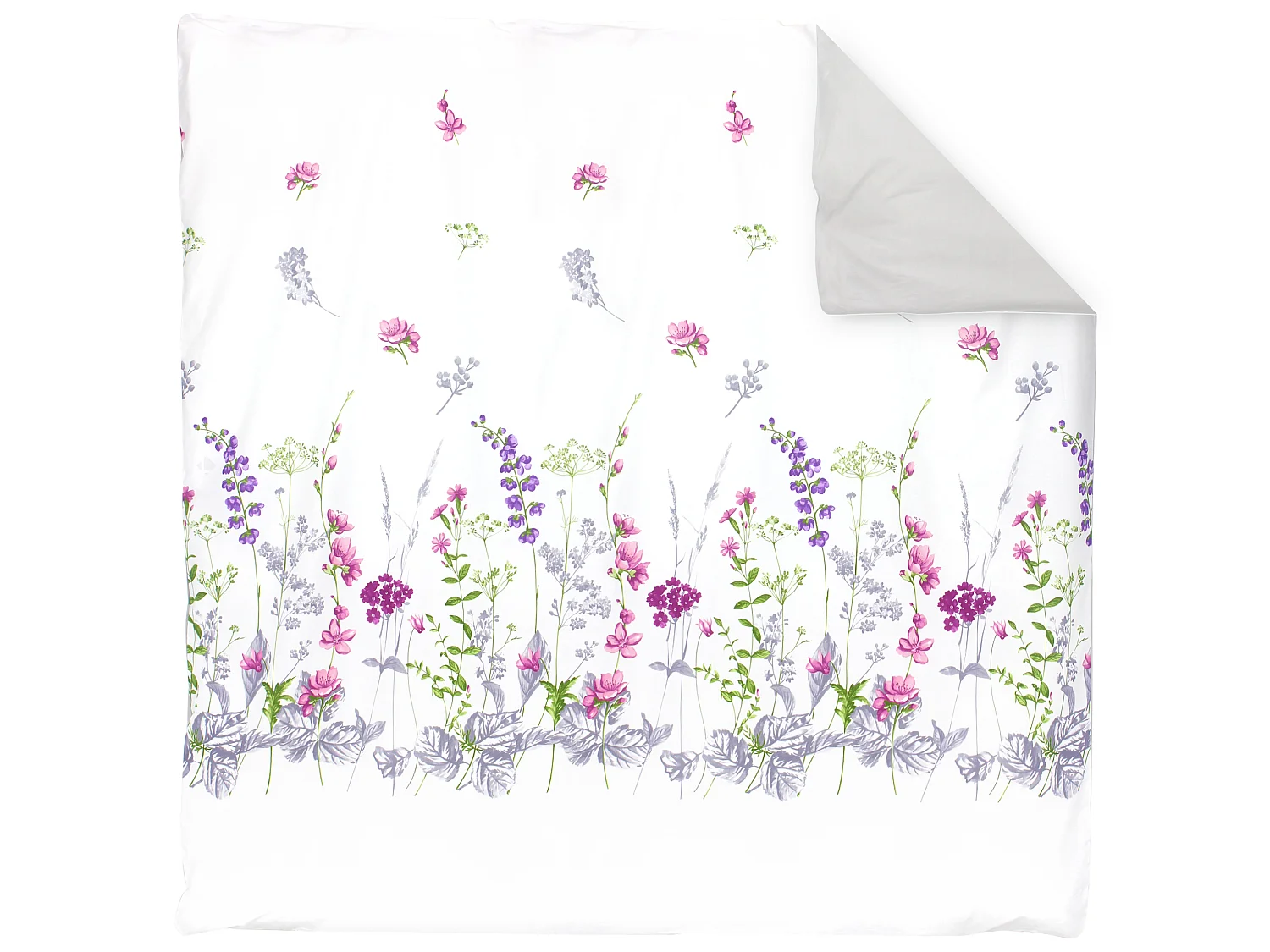 Parure de lit 200x200 cm 50x70 cm en coton PRETTY blanc