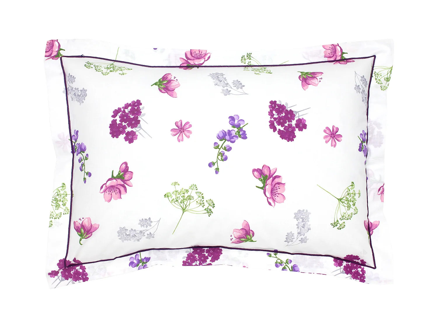 Parure de lit 280x240 cm 50x70 cm en coton PRETTY blanc