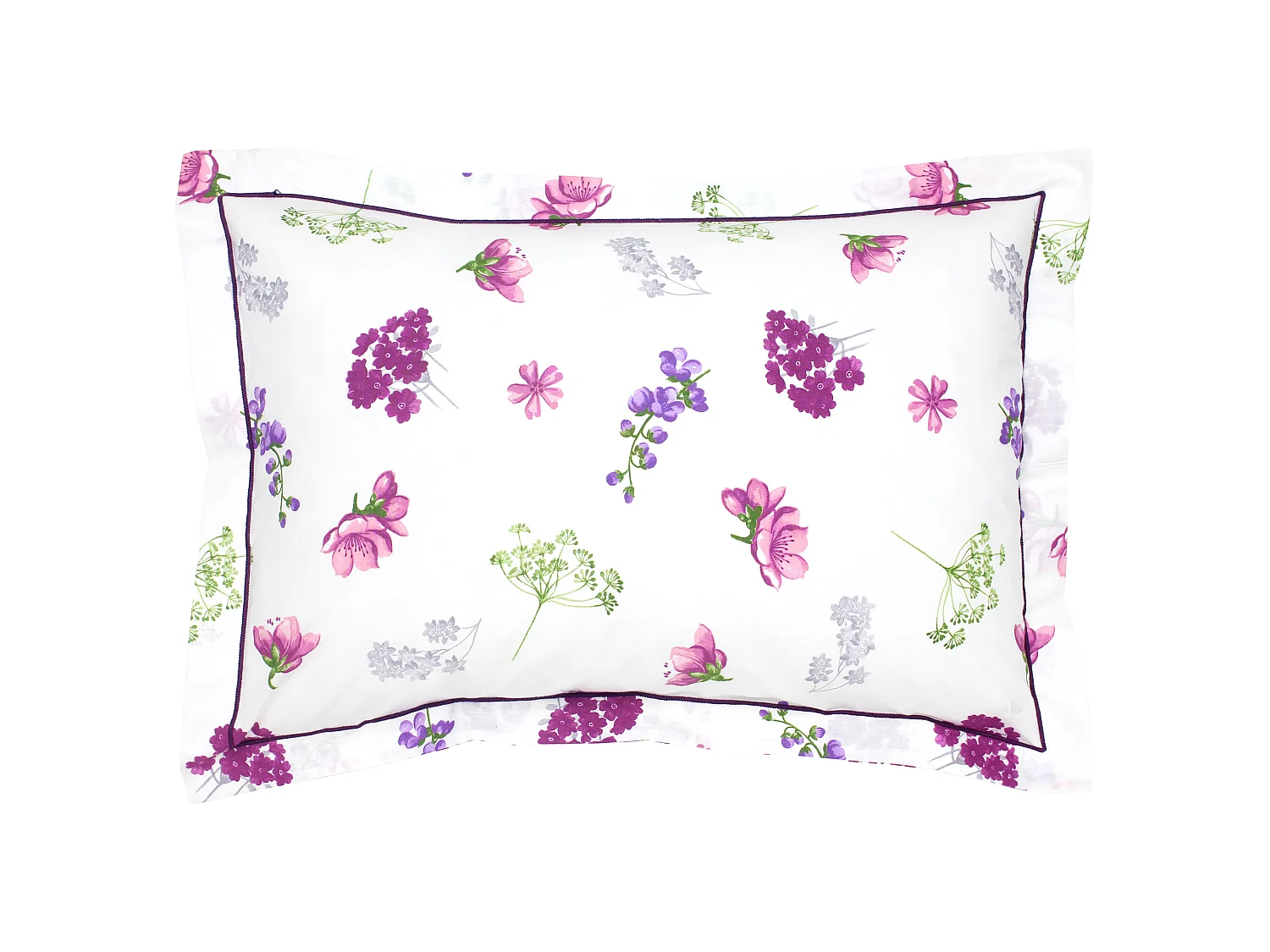 Parure de lit 140x200 cm 50x70 cm en coton PRETTY blanc