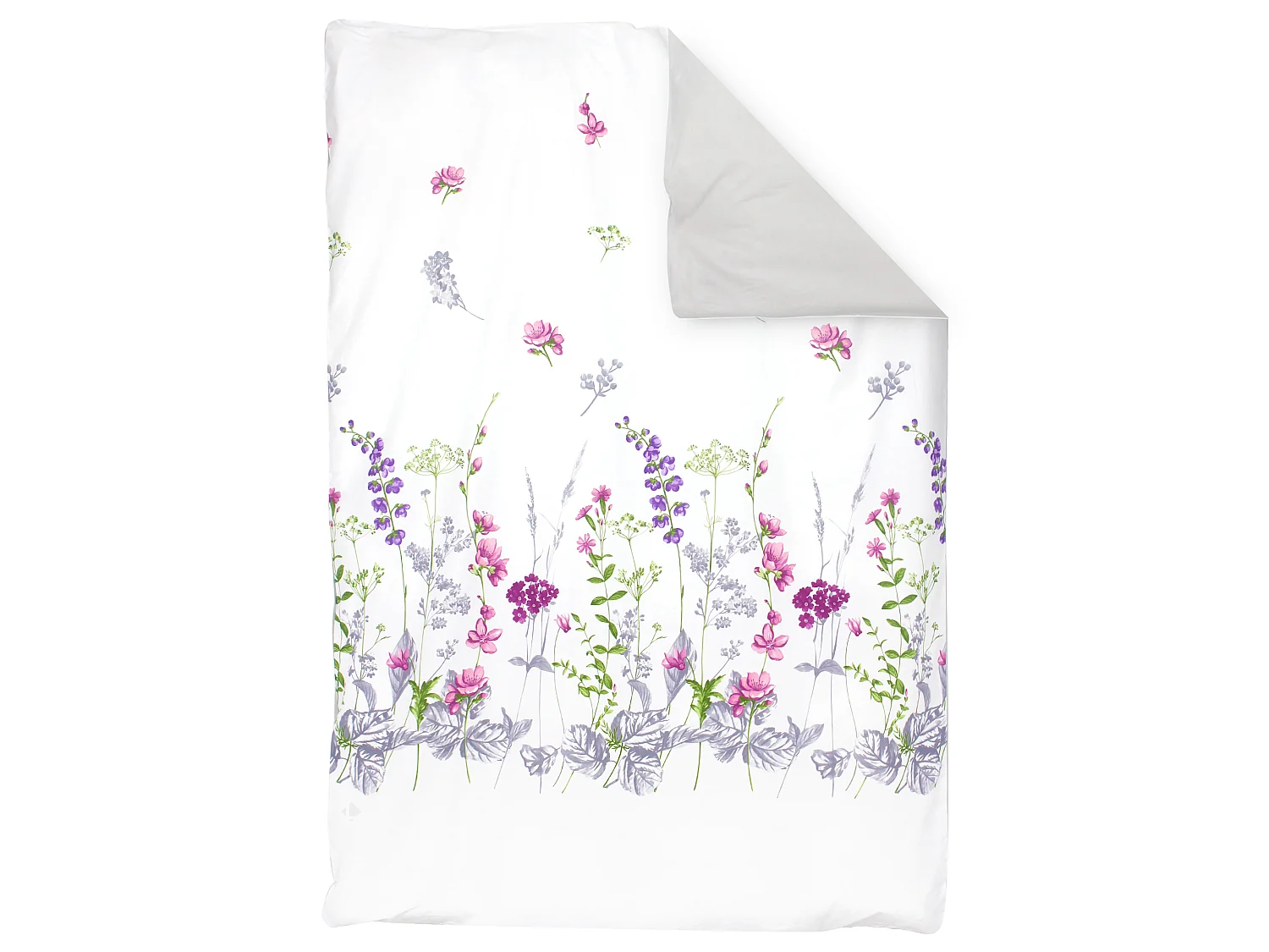 Parure de lit 140x200 cm 50x70 cm en coton PRETTY blanc