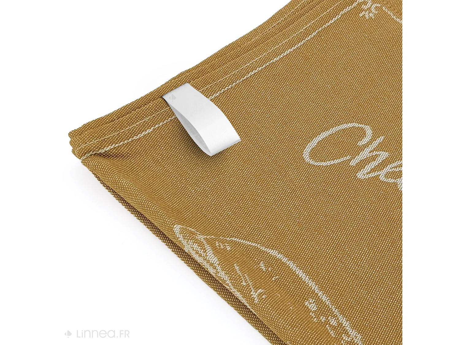 Lot de 2 torchons de cuisine pur coton 50x70 cm BURGER jaune