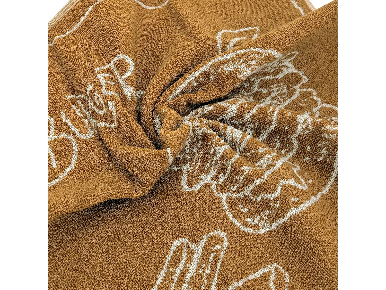 Lot de 2 torchons de cuisine pur coton motif fromage 50x50 cm BURGER jaune