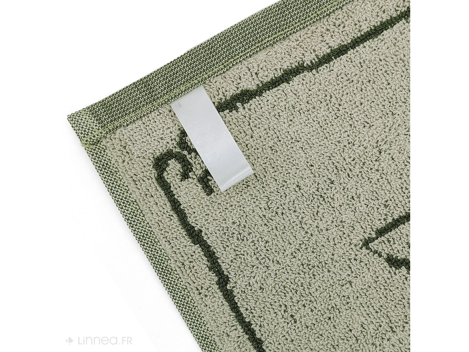 Lot de 2 torchons de cuisine pur coton 50x50 cm motif burger collection BURGER vert