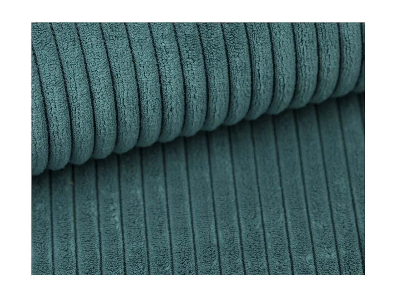 Canapé d'angle gauche Belami XXL 6 places en velours côtelé - Bleu clair - L303 x P228 x H86cm - Loungitude