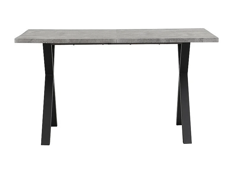 Tavolo da pranzo rettangolare - gambe a X in ferro battuto - Grigio