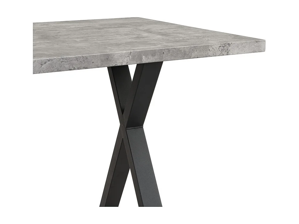 Tavolo da pranzo rettangolare - gambe a X in ferro battuto - Grigio