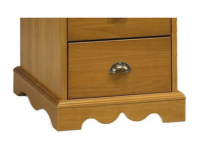 Bureau Pin Miel de Style Anglais 5 Tiroirs 1 Etagère L 100 H 74.7 P 58.3 cm