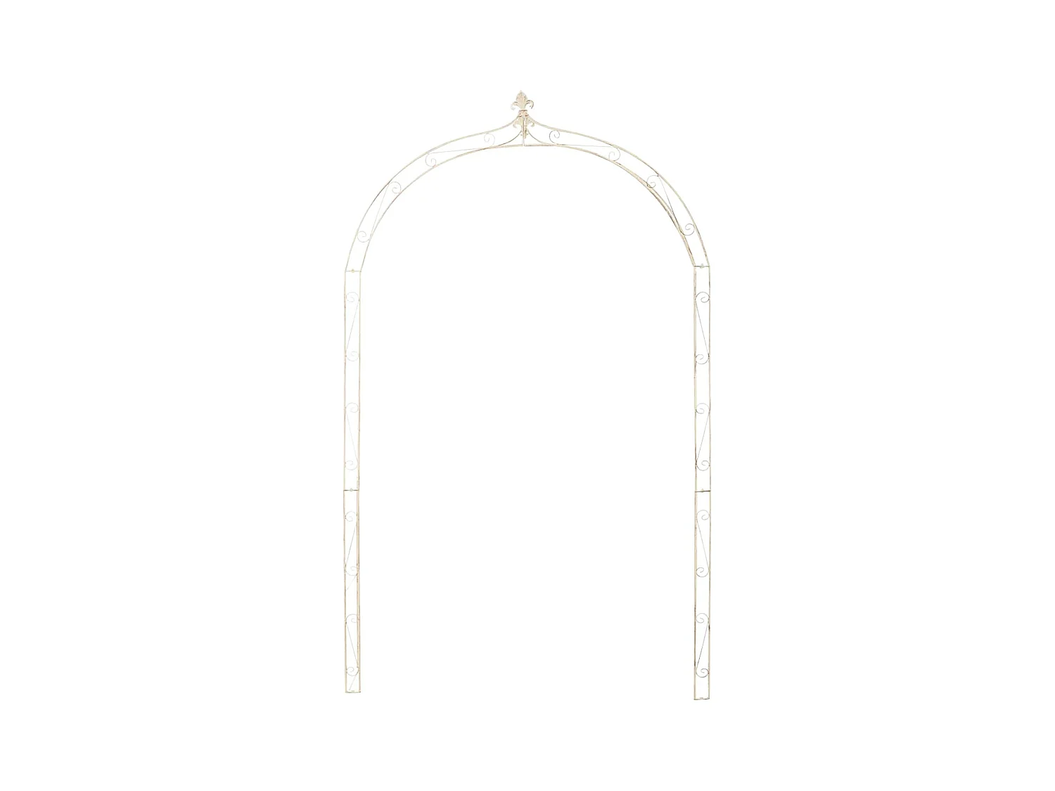 Rozenboog - Metaal - antiek/creme - Anna