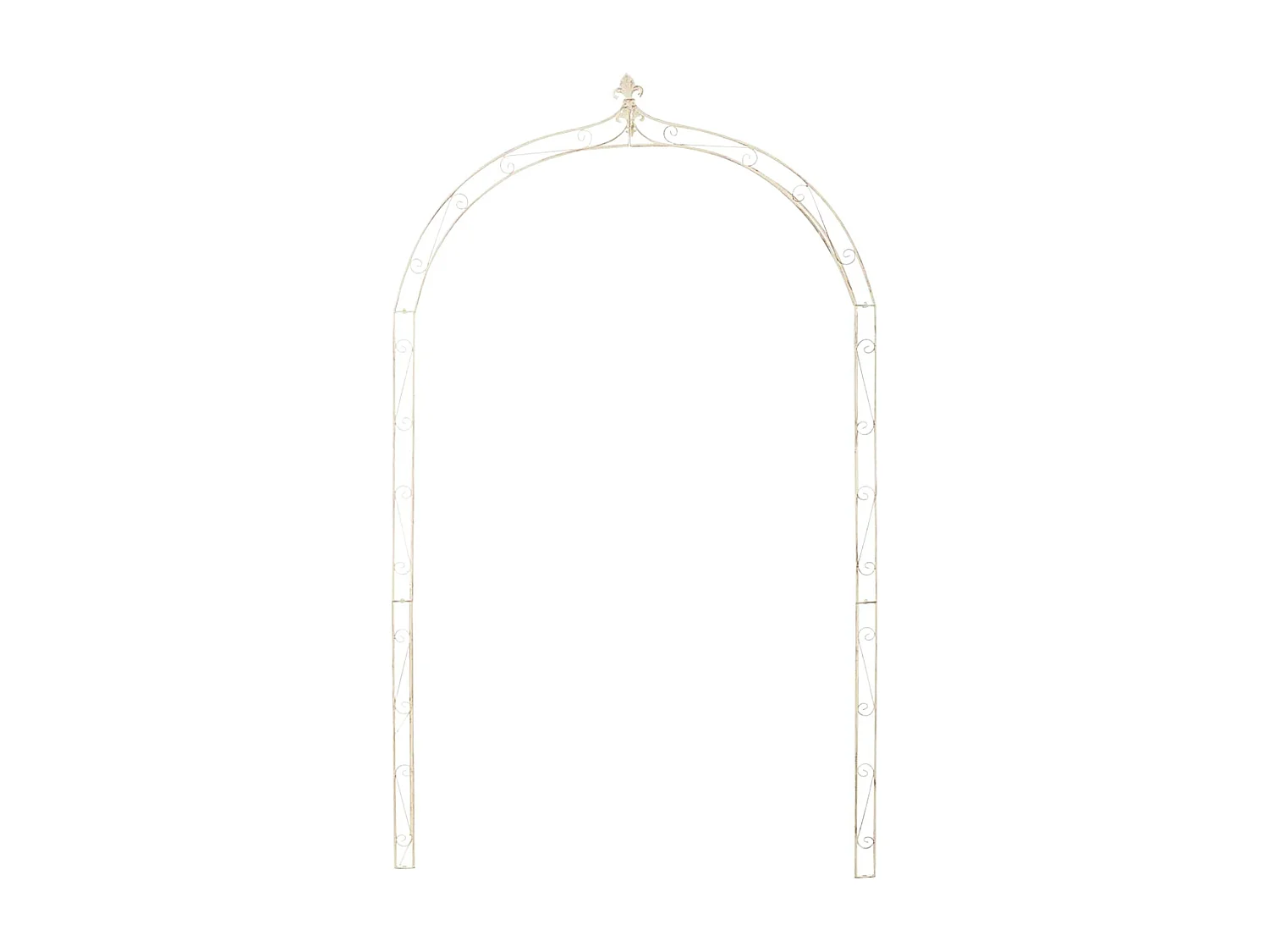 Arche à rosiers - Métal - Crème antique - Anna