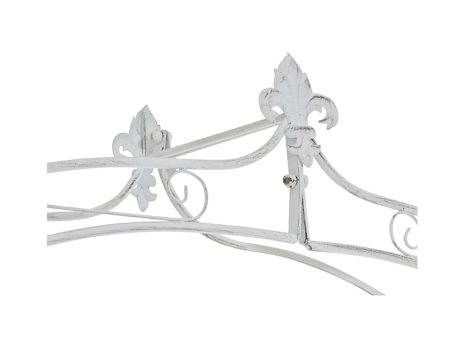 Rozenboog - Metaal - antiek/wit - Anna