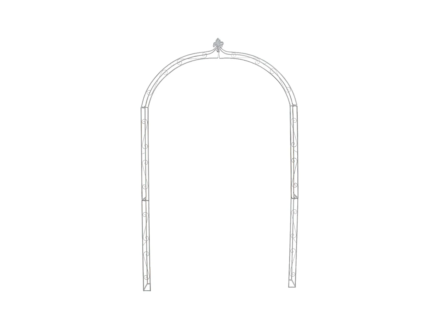 Rozenboog - Metaal - antiek/wit - Anna