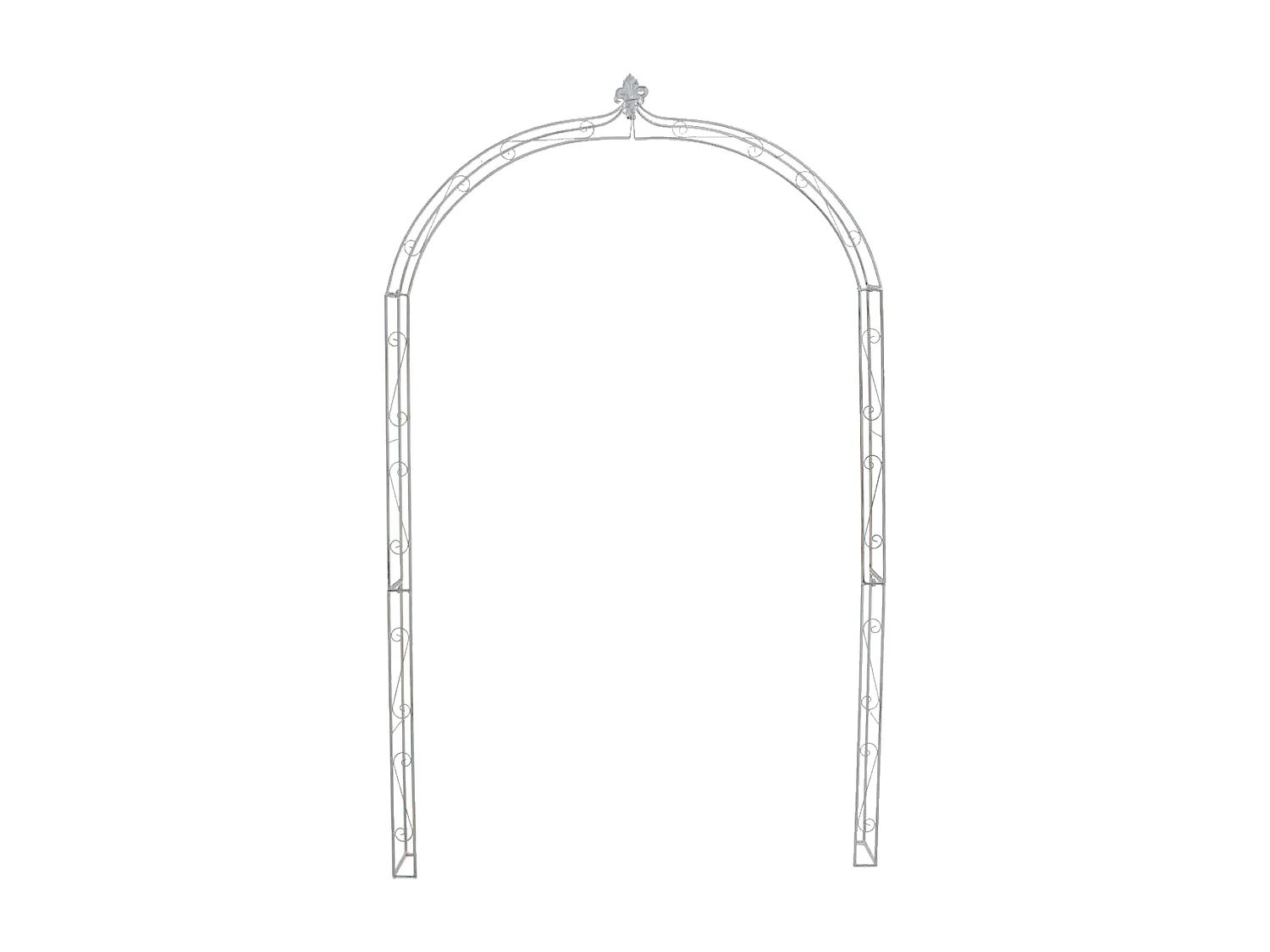 Arche à rosiers - Métal - Blanc antique - Anna