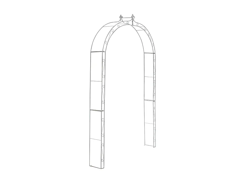 Arche à rosiers - Métal - Blanc antique - Anna