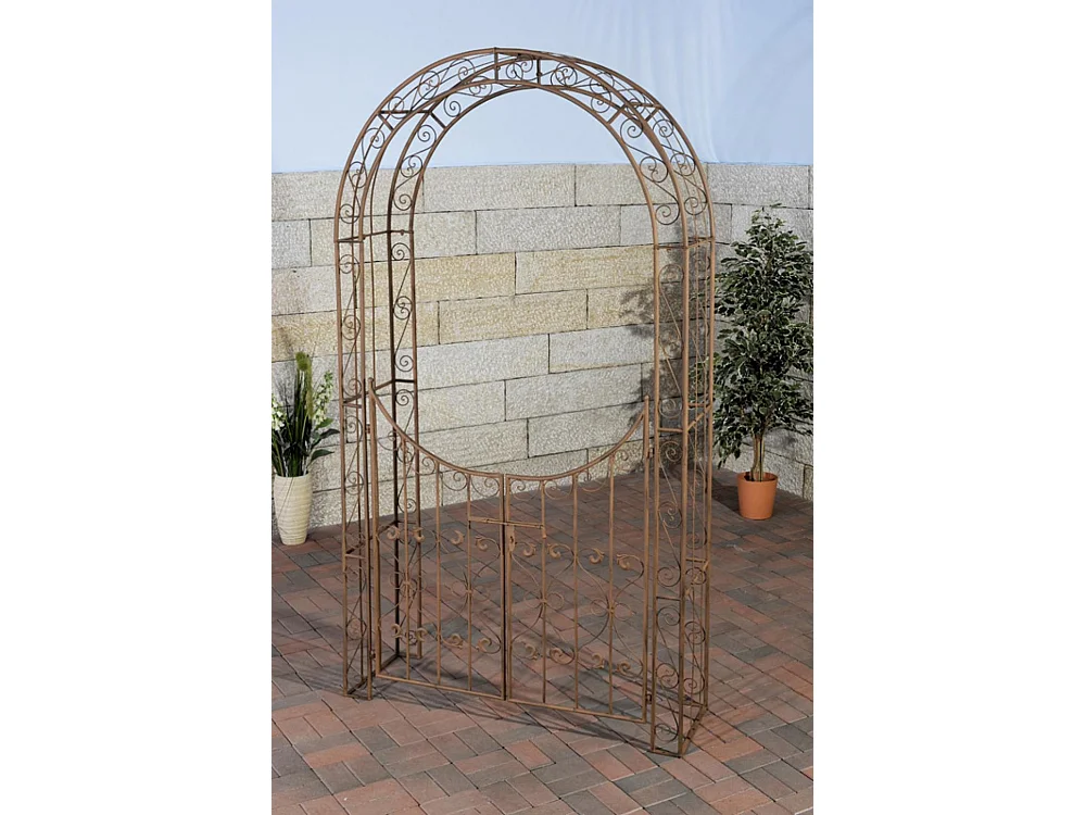 Arche à rosiers - Métal & Métal - Marron antique - Sina