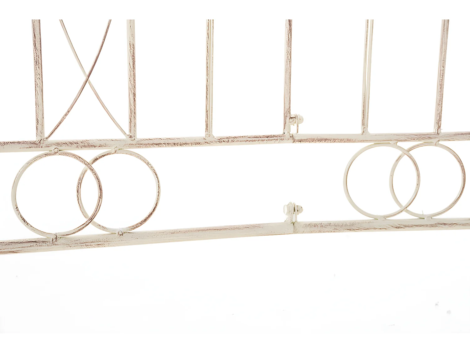 Gartenzaun - Metall - antik-creme - Mangold