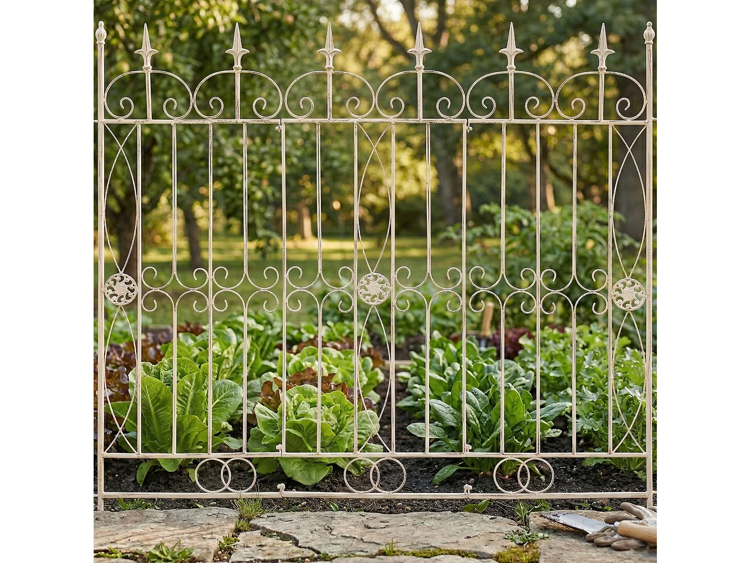 Clôture de jardin - Métal - Crème antique - Mangold