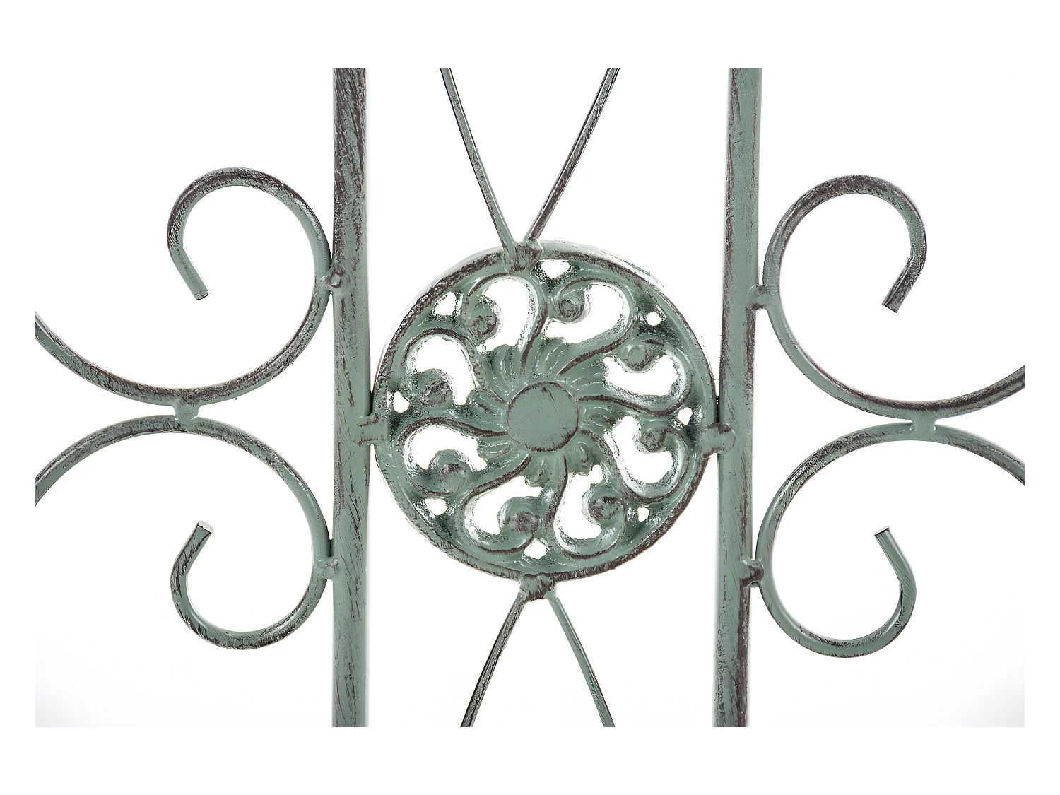 Gartenzaun - Metall - antik-grün - Mangold