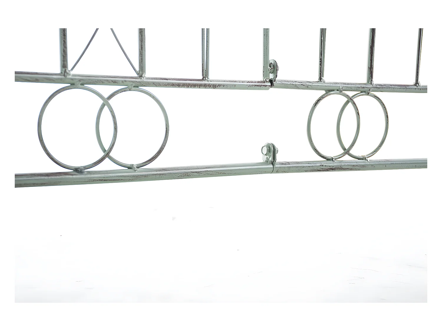 Gartenzaun - Metall - antik-grün - Mangold