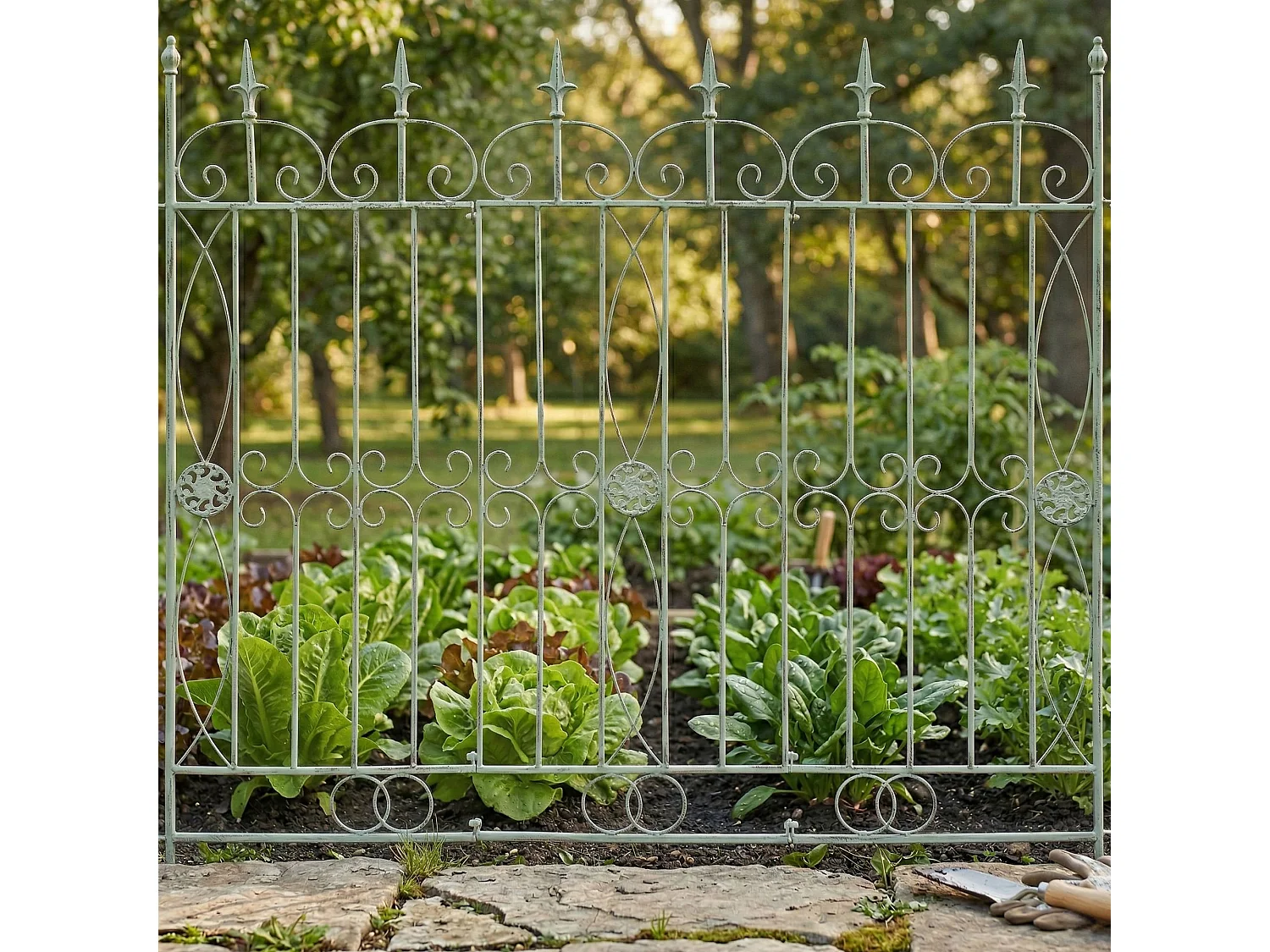 Clôture de jardin - Métal - Vert antique - Mangold