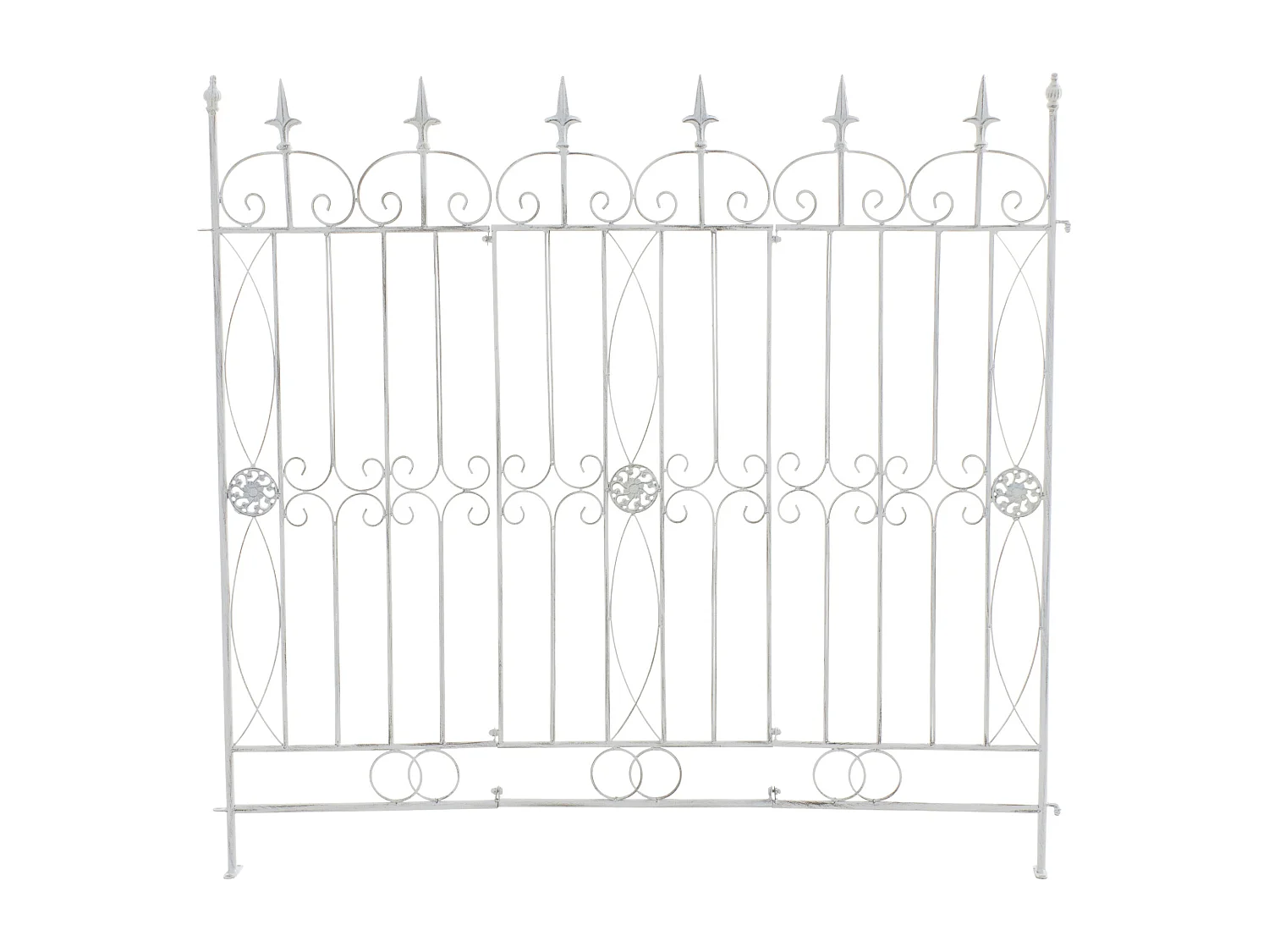 Clôture de jardin - Métal - Blanc antique - Mangold