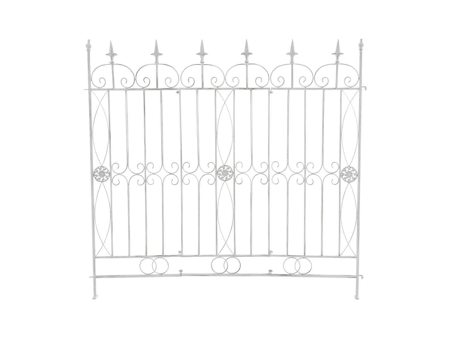 Clôture de jardin - Métal - Blanc antique - Mangold