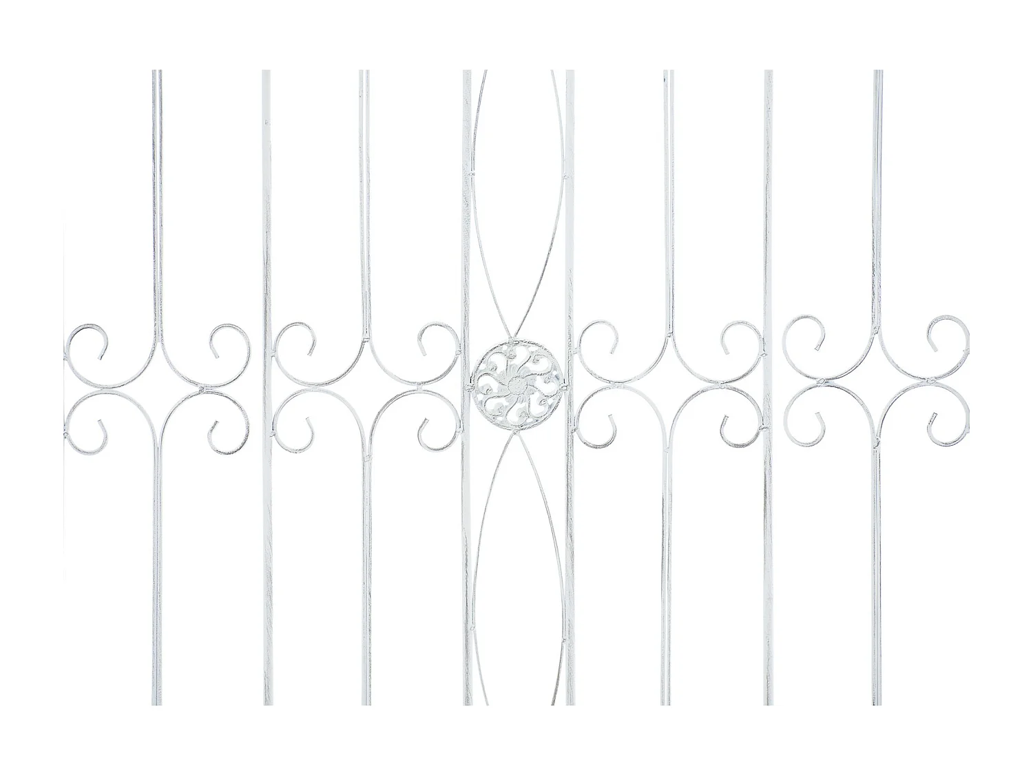 Gartenzaun - Metall - antik weiß - Mangold