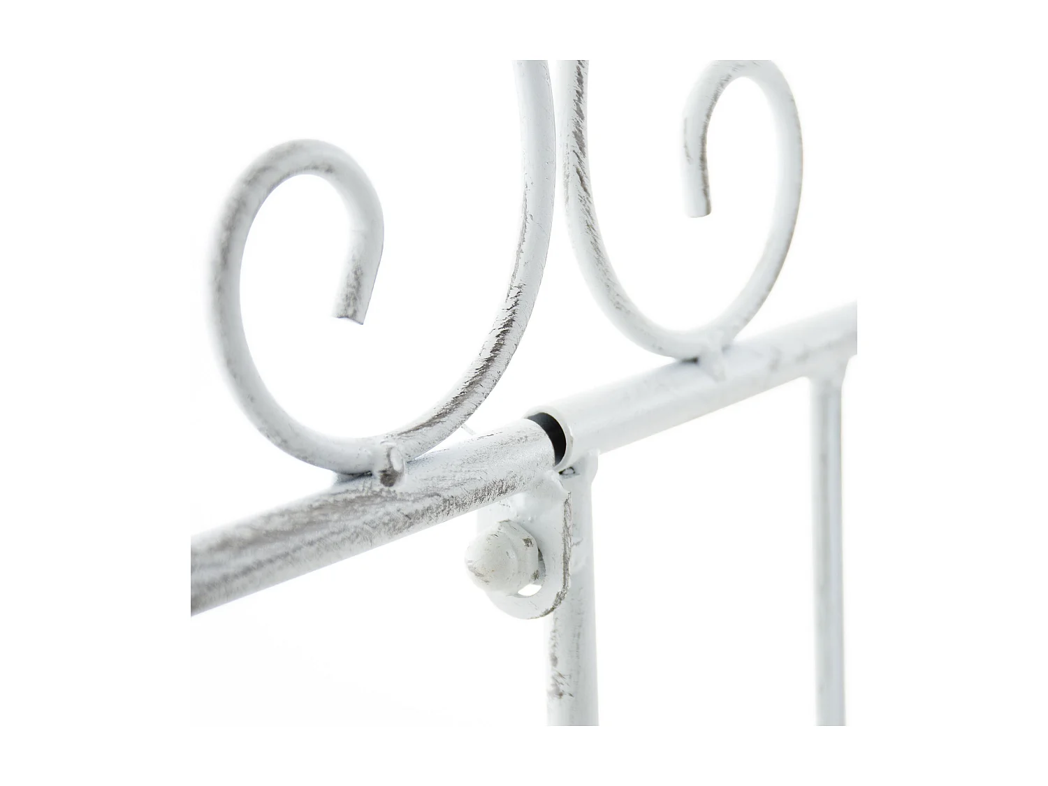 Gartenzaun - Metall - antik weiß - Mangold
