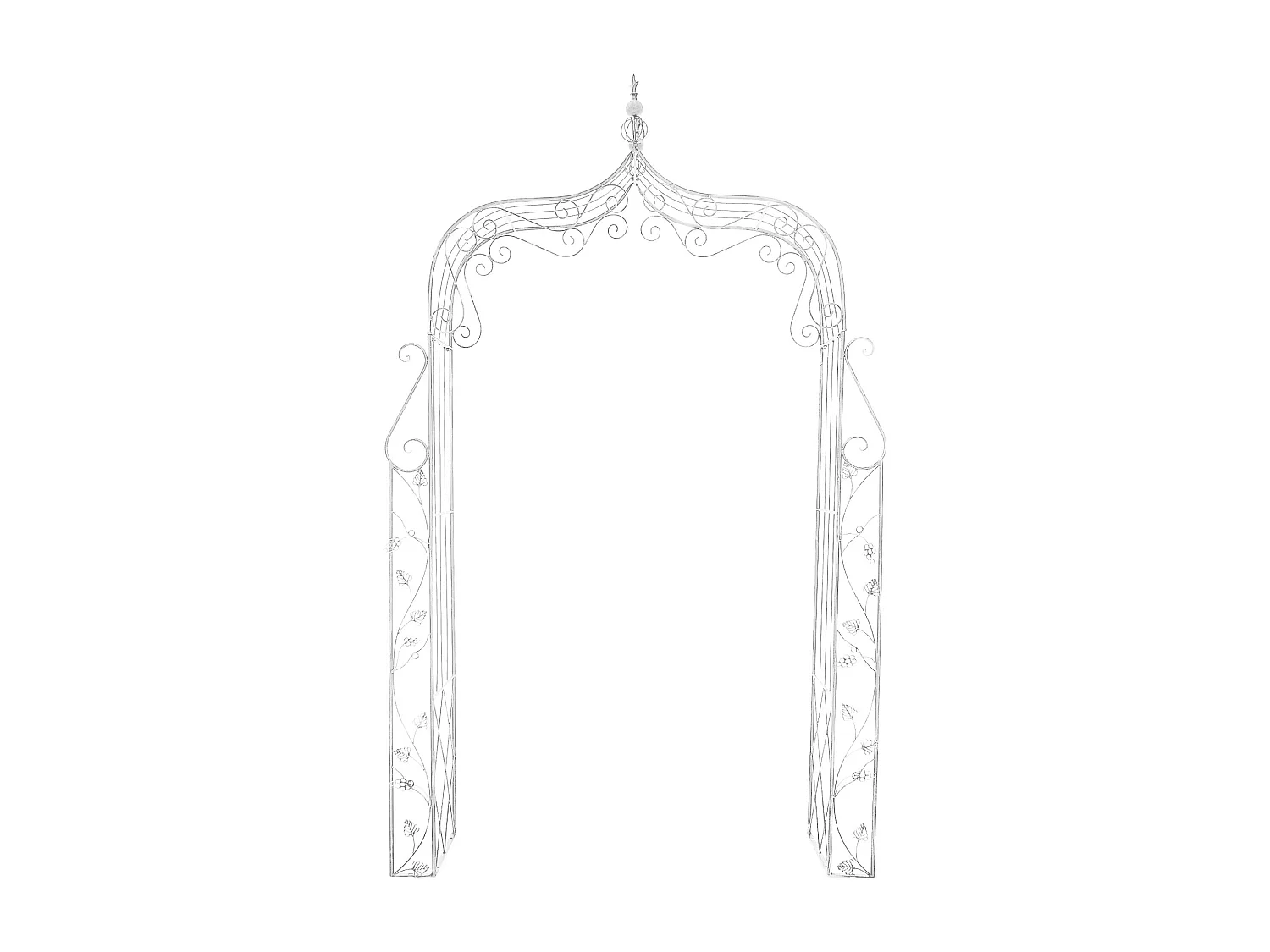 Arche à rosiers - Métal - Blanc antique - Aurora