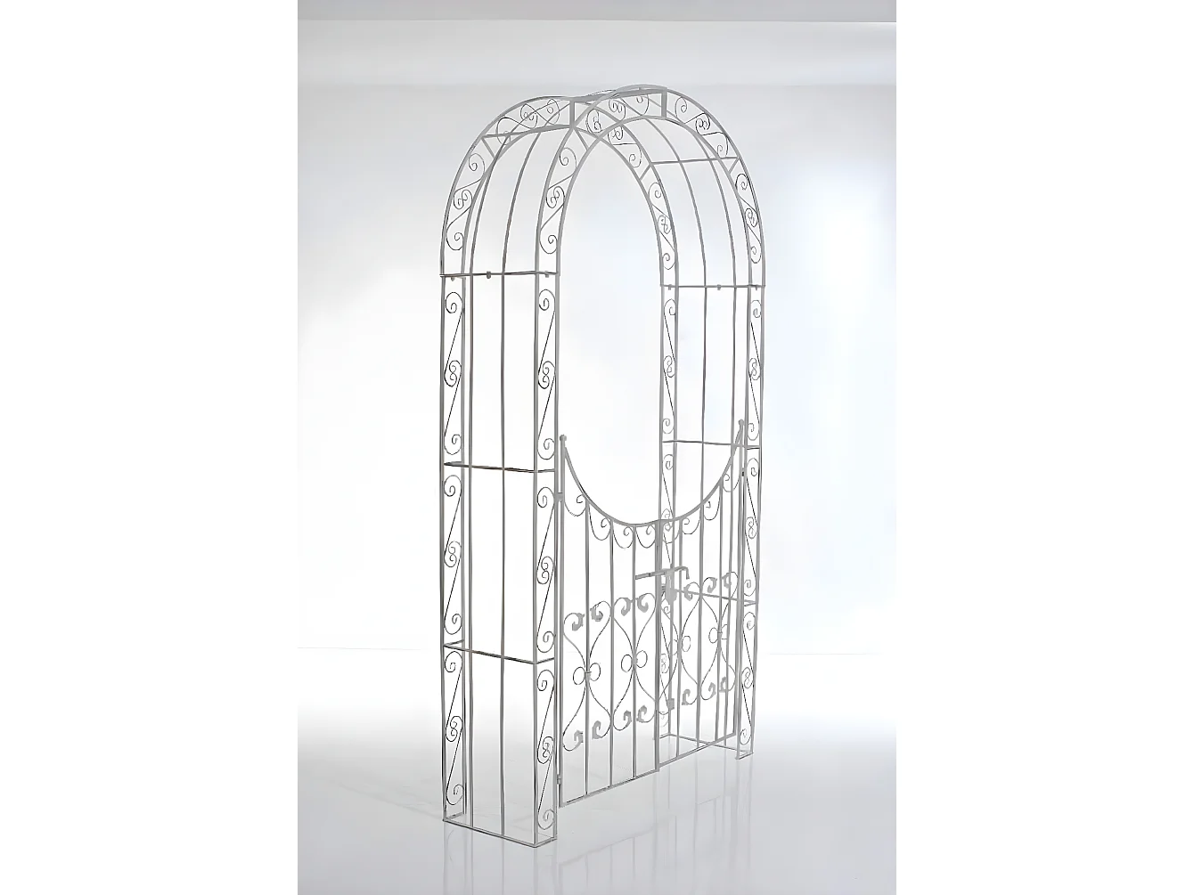 Arche à rosiers - Métal & Métal - Blanc antique - Sina