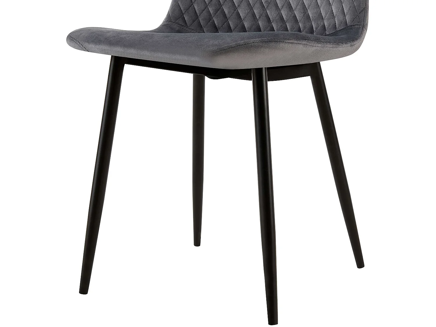 chaise salle à manger - Velours - Gris foncé - Giverny