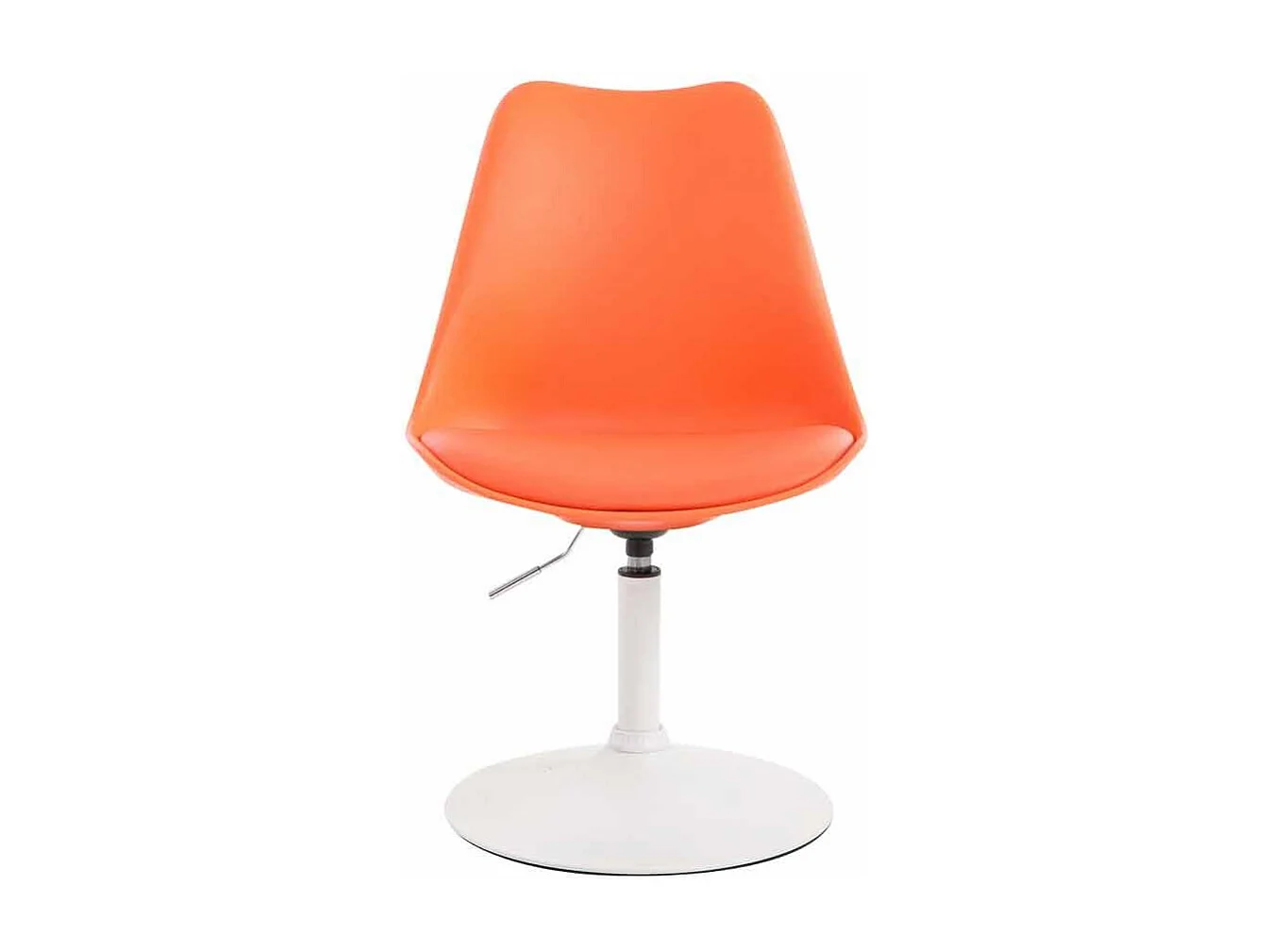 chaise salle à manger - Plastique & Blanc - Orange - Maverick