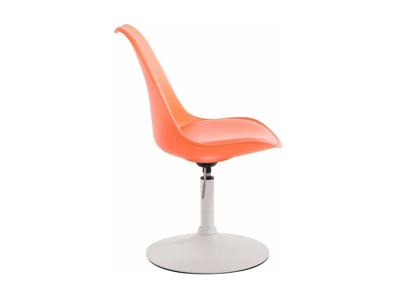 chaise salle à manger - Plastique & Blanc - Orange - Maverick